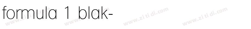 formula 1 blak字体转换